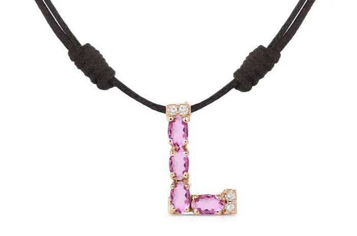 Albert Hern Necklaces Pendant Letter L Initial 18 kt Gold