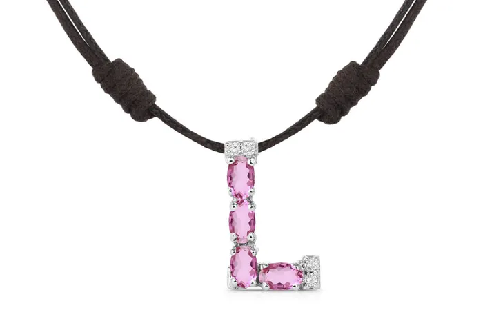 Albert Hern Necklaces Pendant Letter L Initial 18 kt Gold
