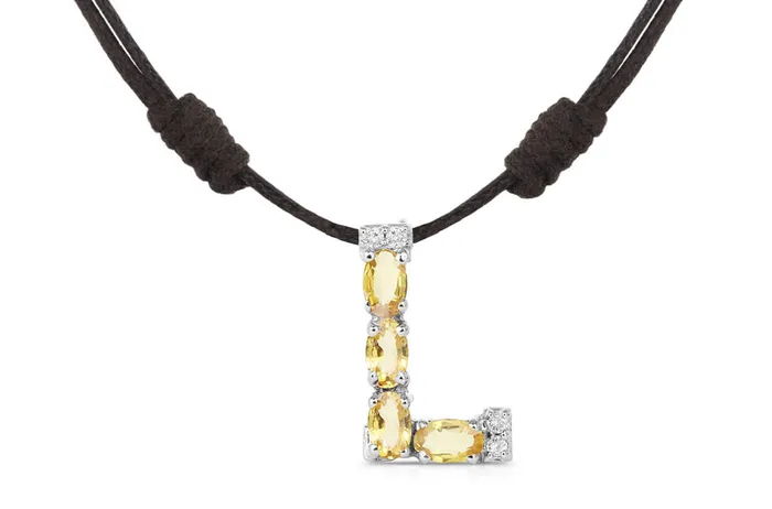 Albert Hern Necklaces Pendant Letter L Initial 18 kt Gold