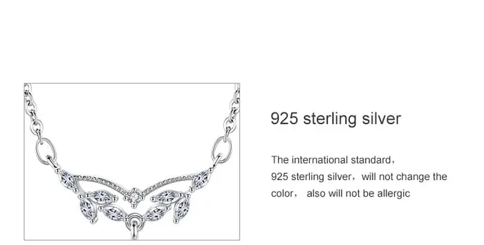 Ali expressAlimay Necklaces Dainty Pink Centerstone 925 Sterling Silver Necklace Elegant