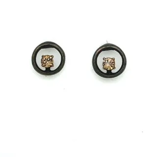 Earrings OffCenter Crystal Stud Earrings Rebel Designs Inc