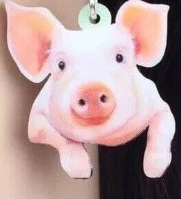 Earrings The Pink Pigs Pig Acrylic Drop Earrings Fashion Jewelry thats just CUTE 