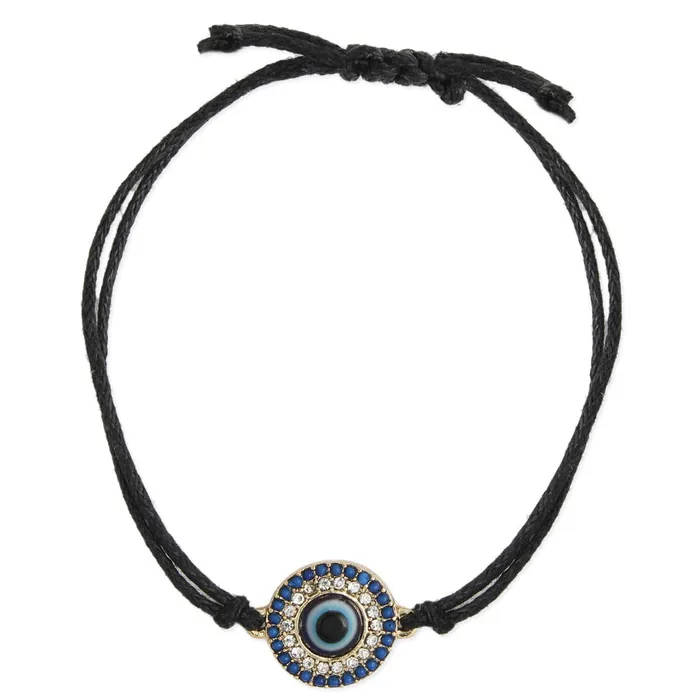 Evil Eye Black String Bracelet LV5283 Bliss Crystals Bracelets