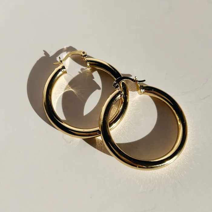 Your Favorite Gold Hoops Truly Blessed Jewels Earrings