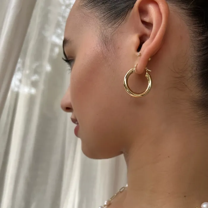 Your Favorite Gold Hoops Truly Blessed Jewels Earrings