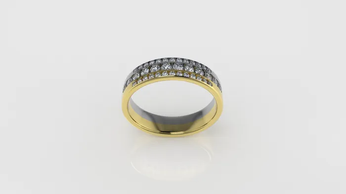 14K Gold Ring with 38 Diamonds Cut Chanel For men or women Jcm 21 jewelry Rings