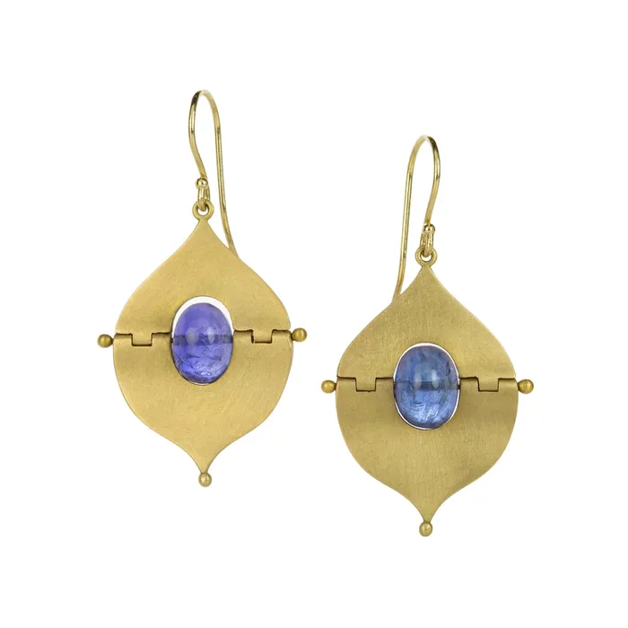 18k Tanzanite Mesopotamian Earrings Mallary Marks Earrings