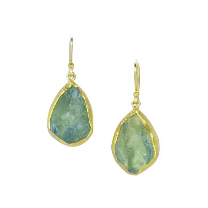 Bezet Set Aquamarine Crystal Drop Earrings Petra Class Earrings