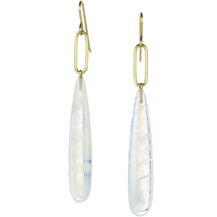 Earrings Maria Beaulieu Moonstone Earrings with Links