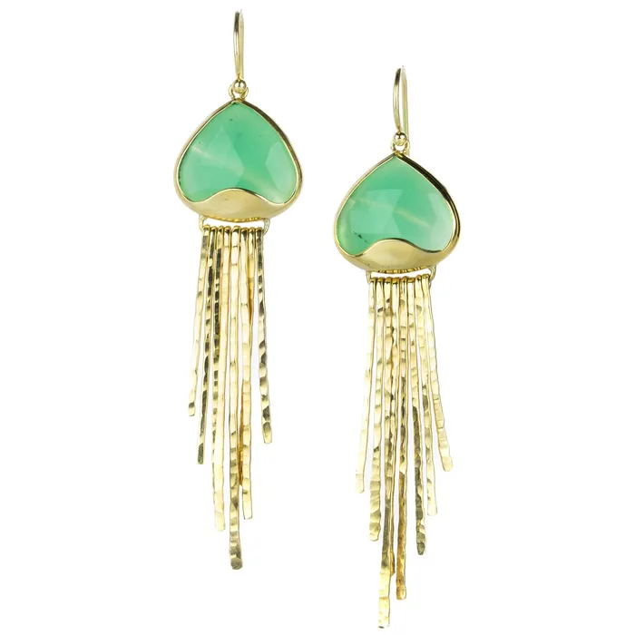 Earrings Rachel Atherley 18k Chrysoprase Jellyfish Earrings