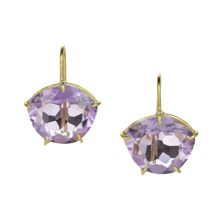 Earrings Rosanne Pugliese 18k Violet Amethyst Petal Drop Earrings