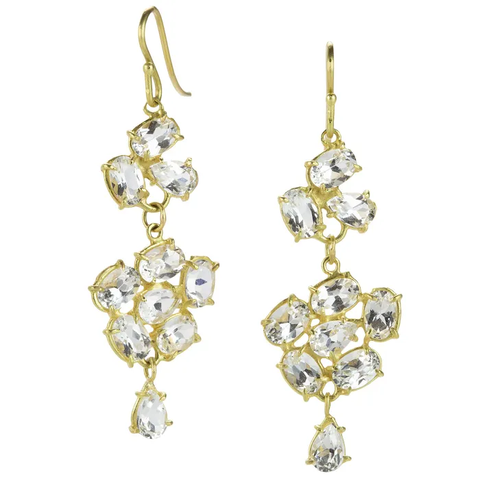 White Topaz Florette Earrings Rosanne Pugliese Earrings