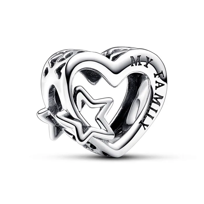Charm Necklaces Pandora Openwork Family Heart Star Charm