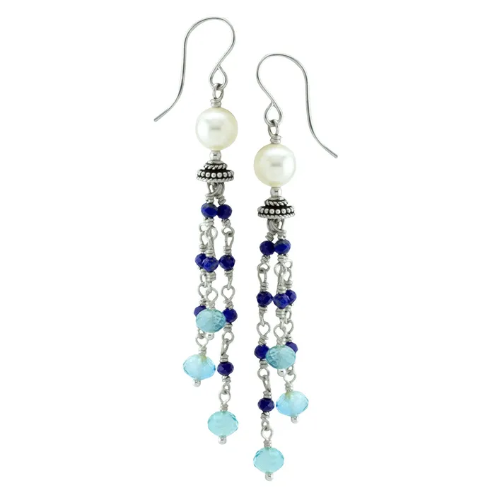 Earrings Elisa Ilana Blue Topaz Lapis Earrings210837