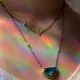 Emily Amey Jewelry Necklaces Diamond Bubble necklace in 14k and Oxidized Sterling Silver