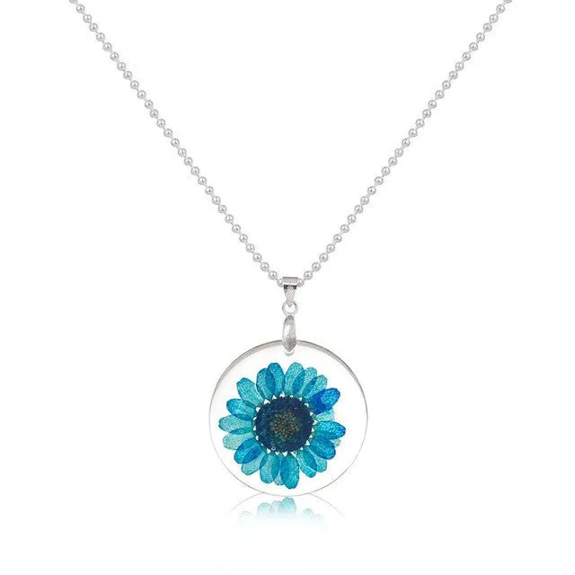 Necklaces Handmade Boho Transparent Resin Dried Flower Pendant Necklace for Women sparklingselections Necklaces Handmade Boho Transparent Resin Dried Flower Pendant Necklace for Women sparklingselections