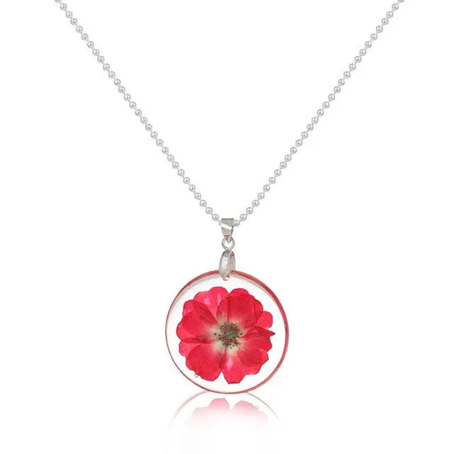 Necklaces Handmade Boho Transparent Resin Dried Flower Pendant Necklace for Women sparklingselections Necklaces Handmade Boho Transparent Resin Dried Flower Pendant Necklace for Women sparklingselections