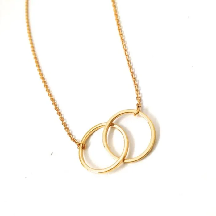 New Stylish Double Circles Interlocking Circles Pendant Necklace sparklingselections Necklaces New Stylish Double Circles Interlocking Circles Pendant Necklace sparklingselections Necklaces