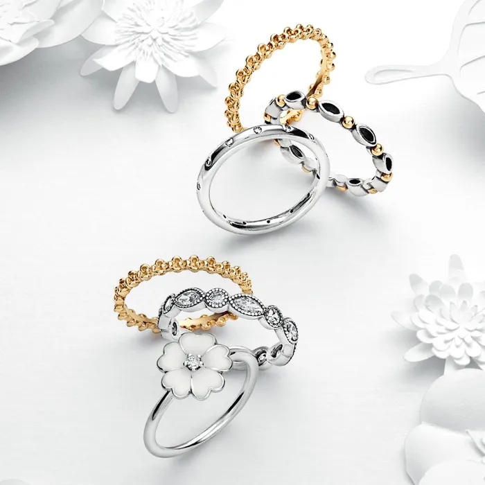 Pandora Simple Sparkling Band Ring Pandora Rings Pandora Simple Sparkling Band Ring Pandora Rings