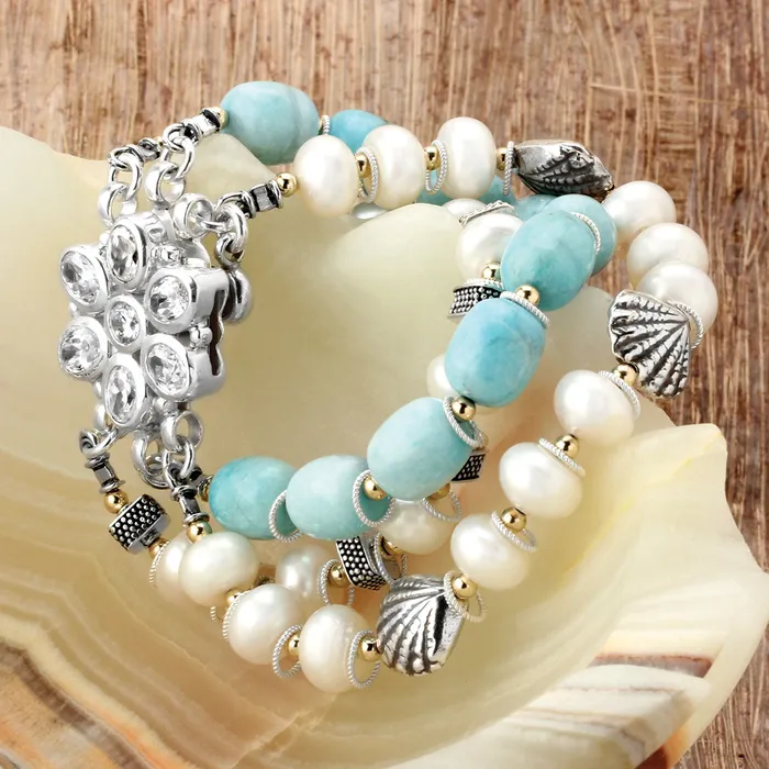 Peruvian Opal Pearl Bracelet343746 Elisa Ilana Bracelets