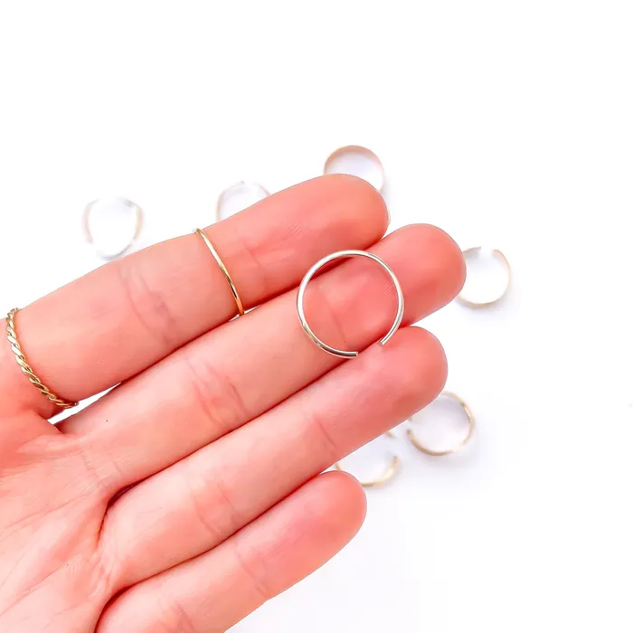 Rings Hoops By Hand Half Round Toe Ring Sterling Silver