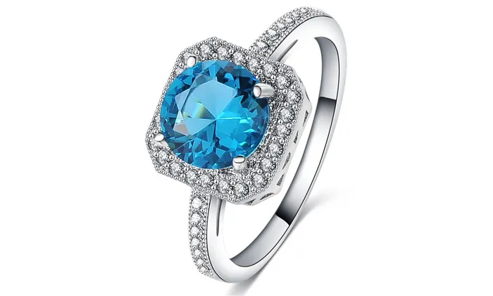Rings sparklingselections Blue Cubic Zirconia Cocktail Ring