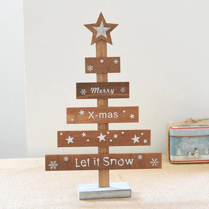 sparklingselections Necklaces Merry Christmas Bedroom Wooden Tree