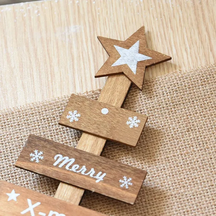 sparklingselections Necklaces Merry Christmas Bedroom Wooden Tree