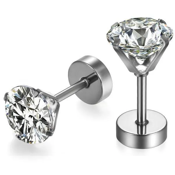 Stainless Steel Crystal Stud Women Earrings sparklingselections Earrings