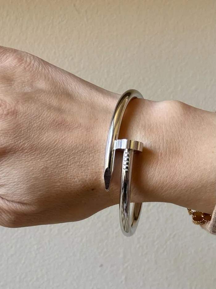 Bracelets Cartier Cartier Juste Un Clou Nail White Gold Large Model Bracelet Size 19