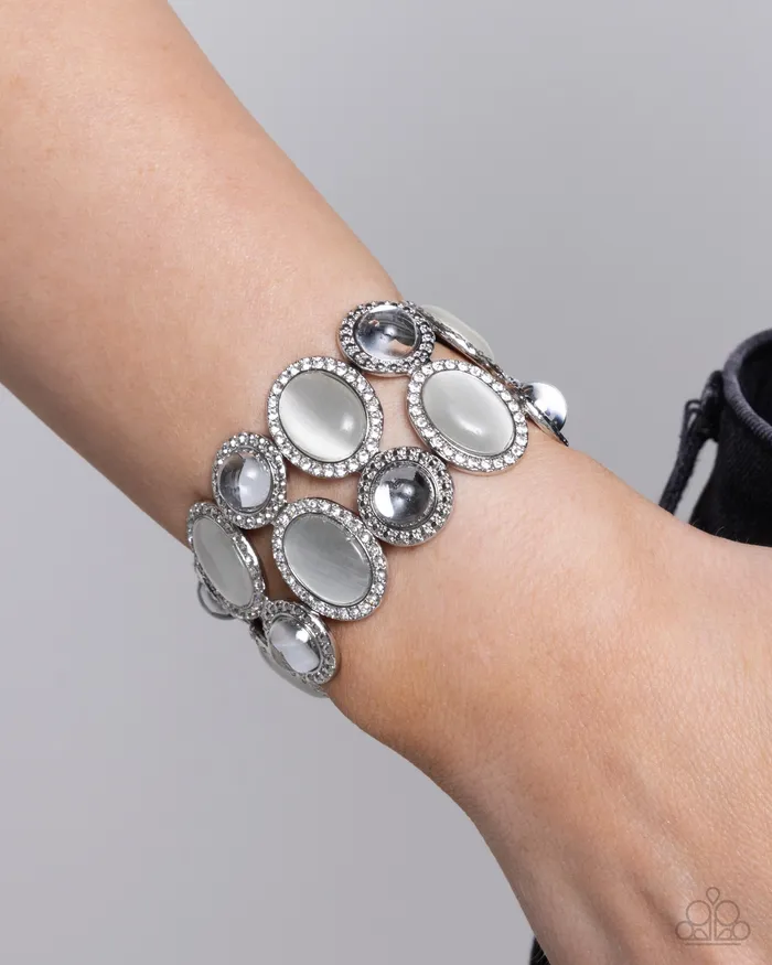 Bracelets Paparazzi Accessories Affixed Appeal White Bracelet Jewelry by Bretta