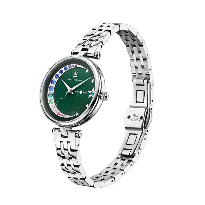 Crescent Moon Watch BLACK BY BLUE BRAVE Watches