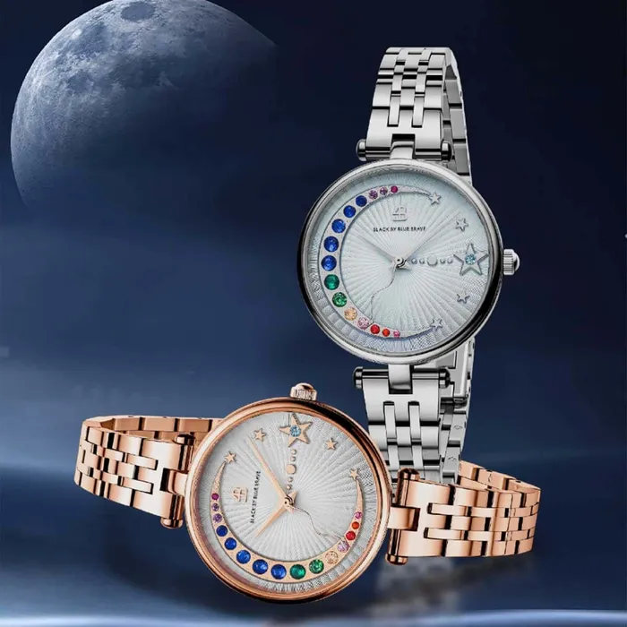 Crescent Moon Watch BLACK BY BLUE BRAVE Watches