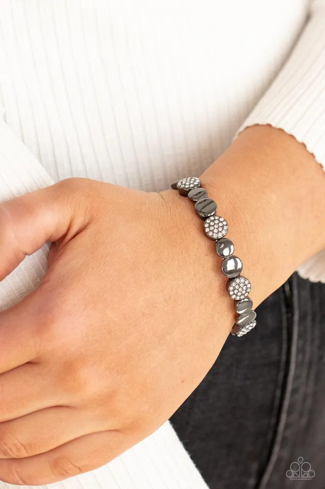 Dimensional Dazzle Black Bracelet Jewelry by Bretta Paparazzi Accessories Bracelets