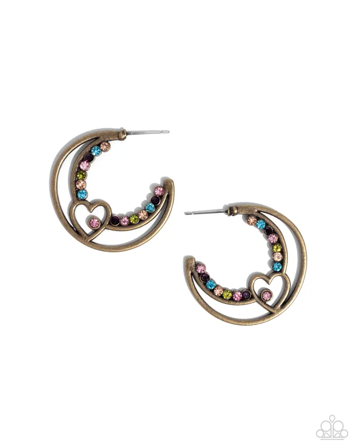 Earrings Paparazzi Accessories Sympathetic Sweetheart Brass Earrings Jewelry by Bretta