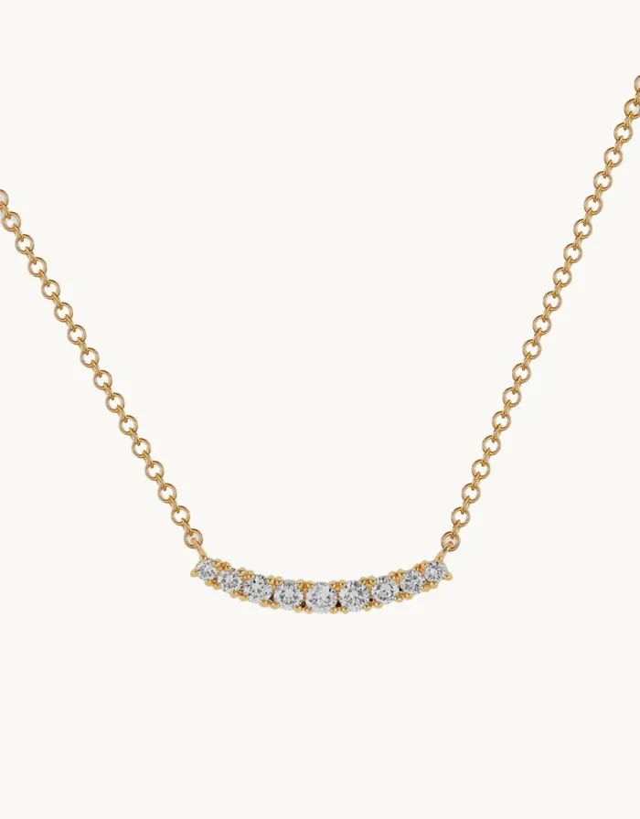 ef collection full cut diamond arc necklace EF Collection Necklaces