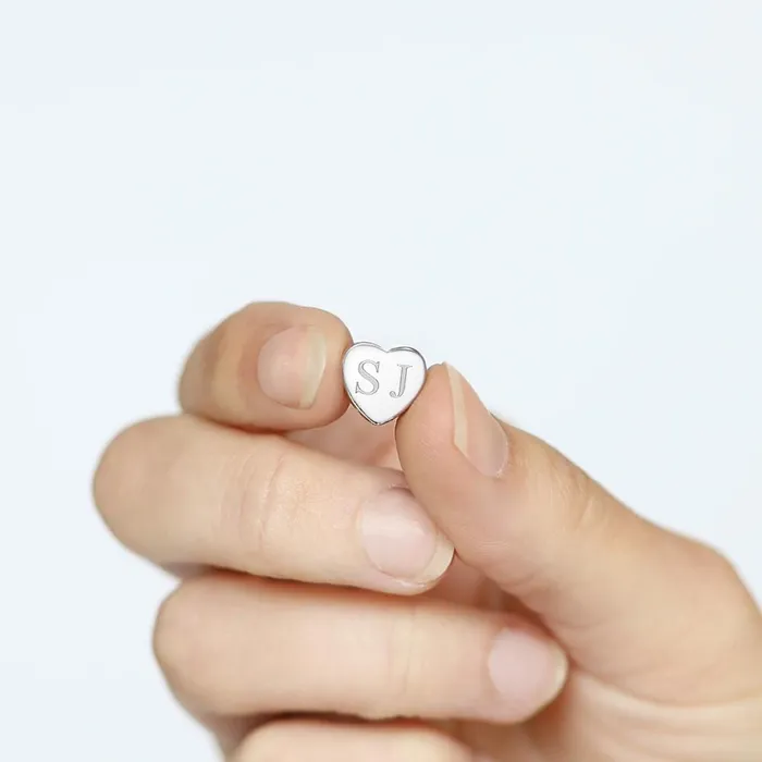 EverWith Engraved Heart Standard Engraving Memorial Charm Bead EverWith Charm Necklaces