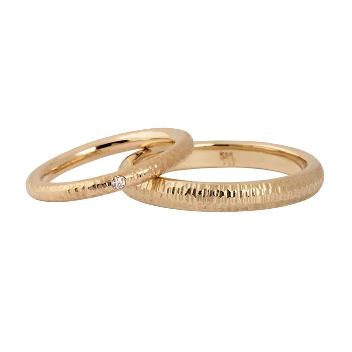 Joanna Jablko Jewelry Rings Classy Wedding 14 kt red gold diamond ring