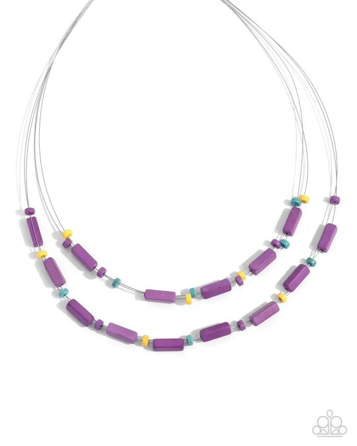 Necklaces Paparazzi Accessories Earthy Extrovert Purple Necklace Jewelry by Bretta