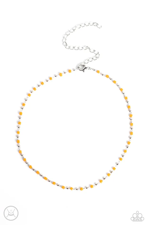Necklaces Paparazzi Accessories Neon Lights Orange Necklace Jewelry by Bretta