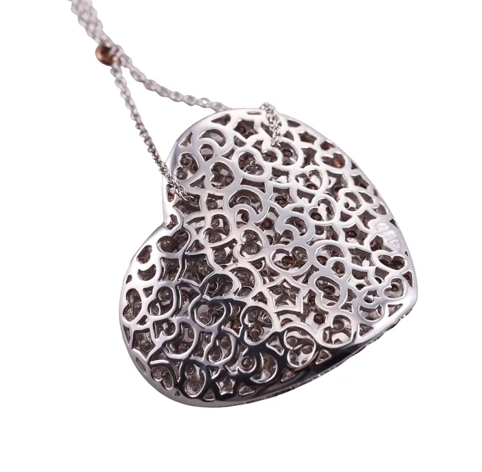 Necklaces Pasquale Bruni Pasquale Bruni Gold 1066ctw Fancy Diamond Heart Necklace