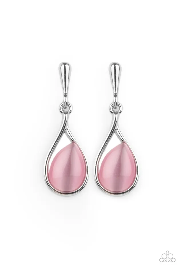 Paparazzi Accessories Earrings Pampered Glow Up Pink Earrings Jewelry by Bretta