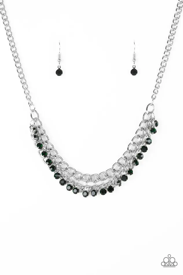 Paparazzi Accessories Necklaces Glow and Grind Green Necklace Jewelry by Bretta