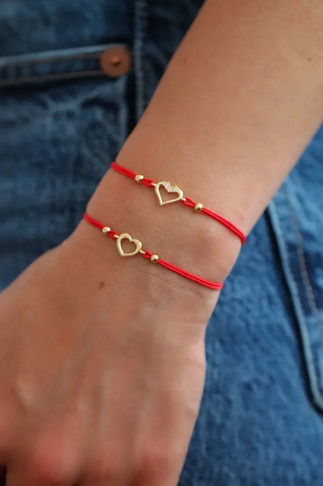 Senso Gold Bracelets BRACELET with red thread and gold charm Pure Love Senso Gold