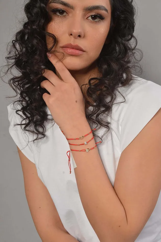 Senso Gold Bracelets BRACELET with red thread and gold charm Pure Love Senso Gold